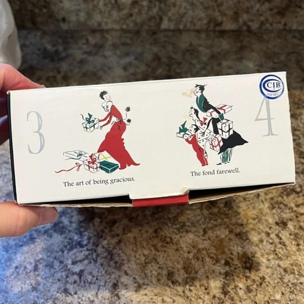 Williams Sonoma Party Etiquette Appetizer Plates Set of 4 NIB
